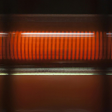 Разогретая докрасна спираль обогревателя